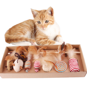 sisal fun cat toy set of seven